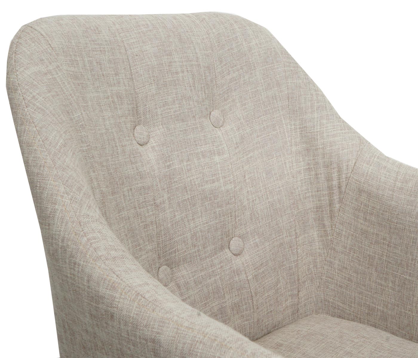 Cosmo Casa - Bureaustoel - Draaibaar - Textiel - Crème