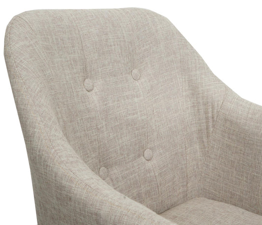 Cosmo Casa - Bureaustoel - Draaibaar - Textiel - Crème