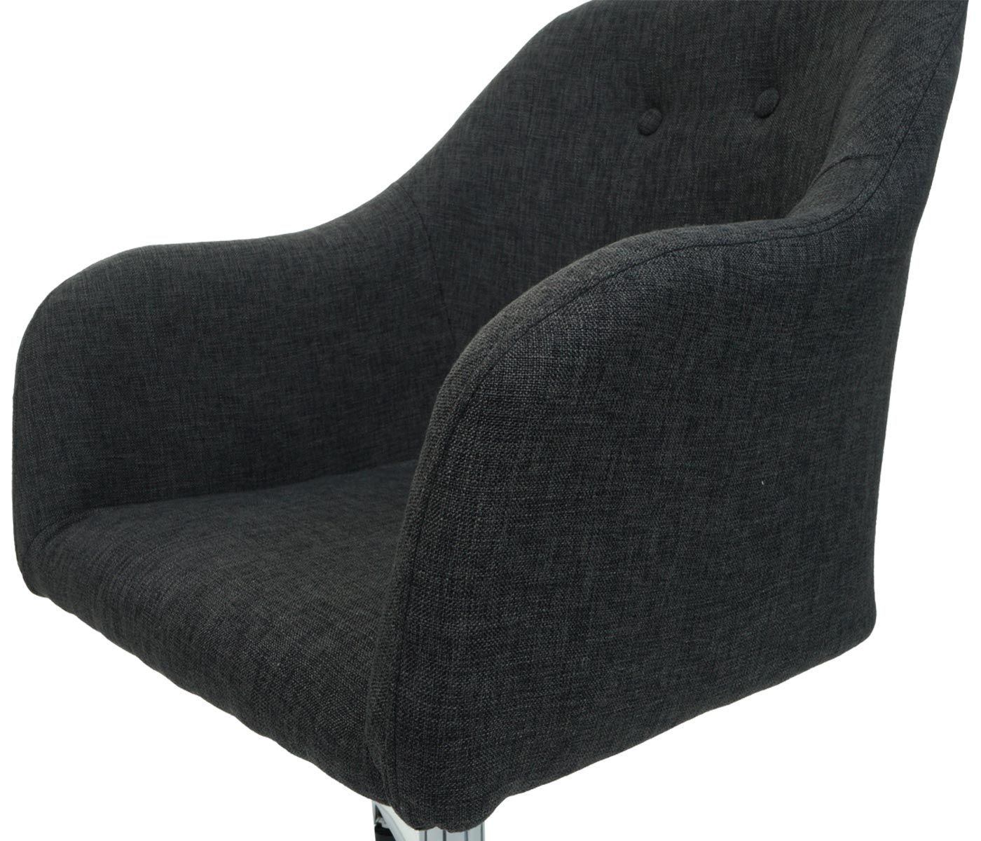 Cosmo Casa - Bureaustoel - Draaibaar - Textiel - Donkergrijs