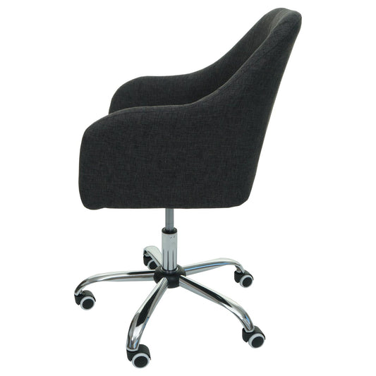 Cosmo Casa - Bureaustoel - Draaibaar - Textiel - Donkergrijs
