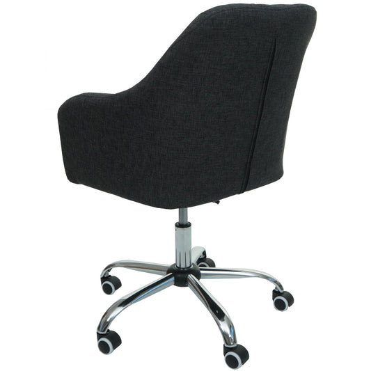 Cosmo Casa - Bureaustoel - Draaibaar - Textiel - Donkergrijs