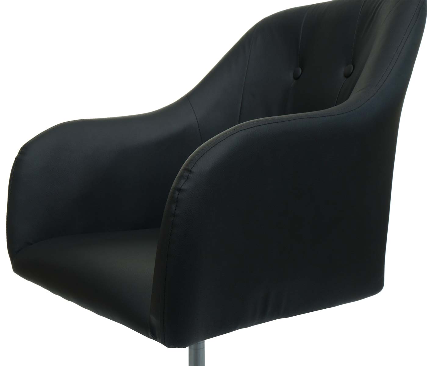 Cosmo Casa - Bureaustoel - Draaibaar - Kunstleer - Zwart