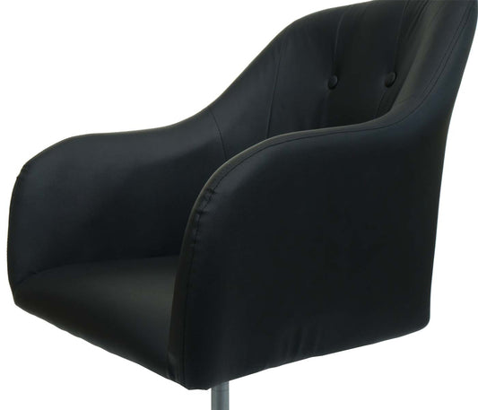 Cosmo Casa - Bureaustoel - Draaibaar - Kunstleer - Zwart