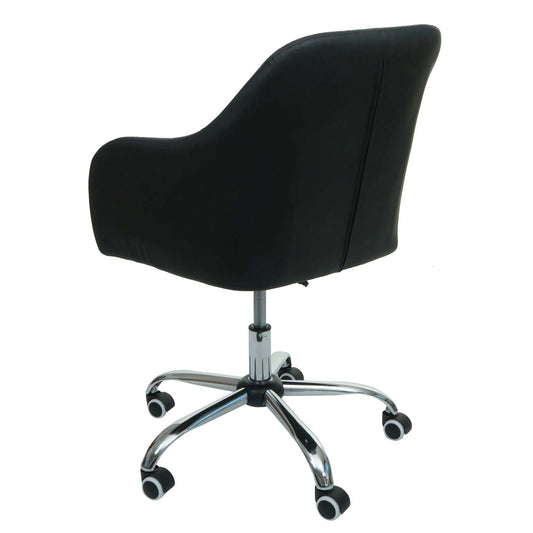 Cosmo Casa - Bureaustoel - Draaibaar - Kunstleer - Zwart