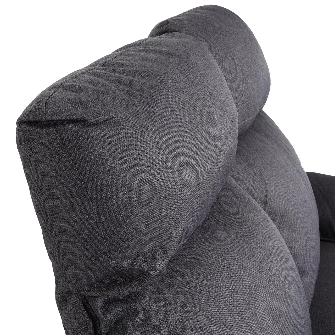 Cosmo Casa - Bioscoopstoel 2-Zits - Relaxstoel met No-Sag Vering en Armleuningen - Textiel - Donkergrijs