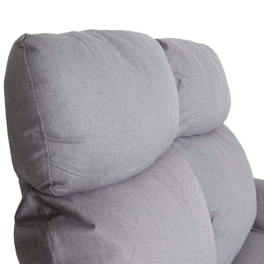 Cosmo Casa - Bioscoopstoel 2-Zits - Relaxstoel met No-Sag Vering en Armleuningen - Textiel - Lichtgrijs