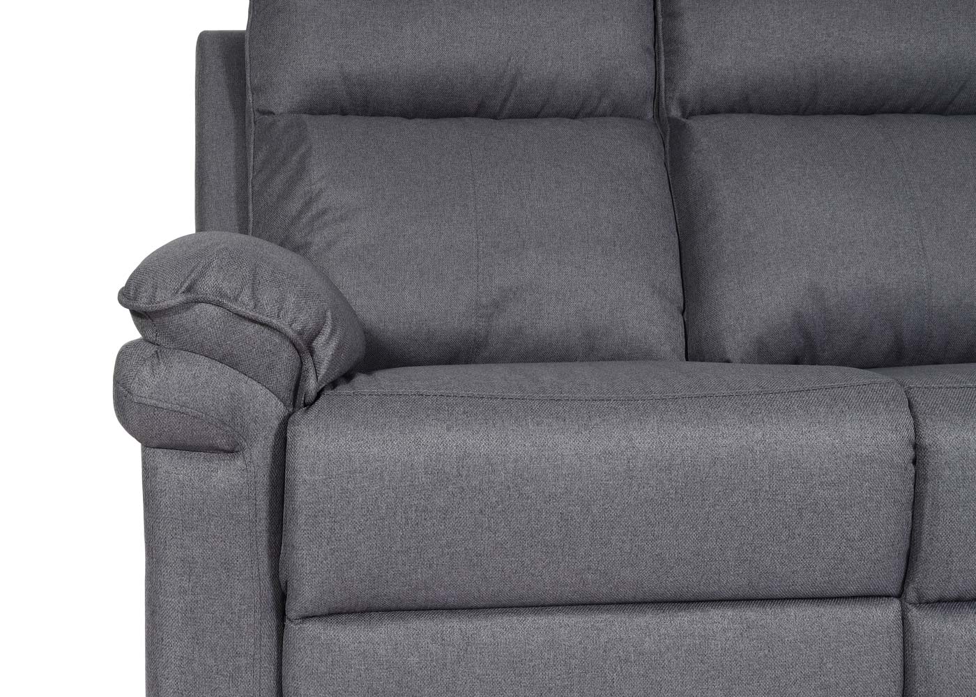 Cosmo Casa - Bioscoopstoel 2-Zits - Relaxstoel met No-Sag Vering en Armleuningen - Textiel - Donkergrijs