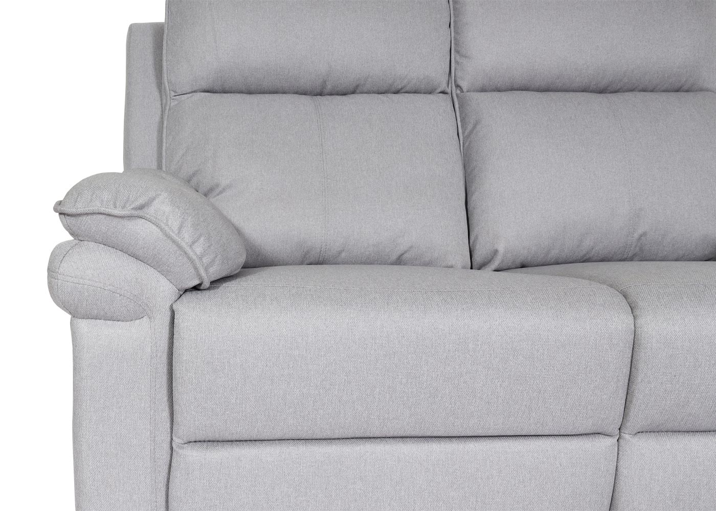 Cosmo Casa - 2-zits Bioscoopstoel - Relaxfauteuil met Armleuningen en No-Sag Vering - Textiel - Lichtgrijs