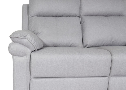 Cosmo Casa - 2-zits Bioscoopstoel - Relaxfauteuil met Armleuningen en No-Sag Vering - Textiel - Lichtgrijs