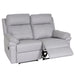 Cosmo Casa - 2-zits Bioscoopstoel - Relaxfauteuil met Armleuningen en No-Sag Vering - Textiel - Lichtgrijs