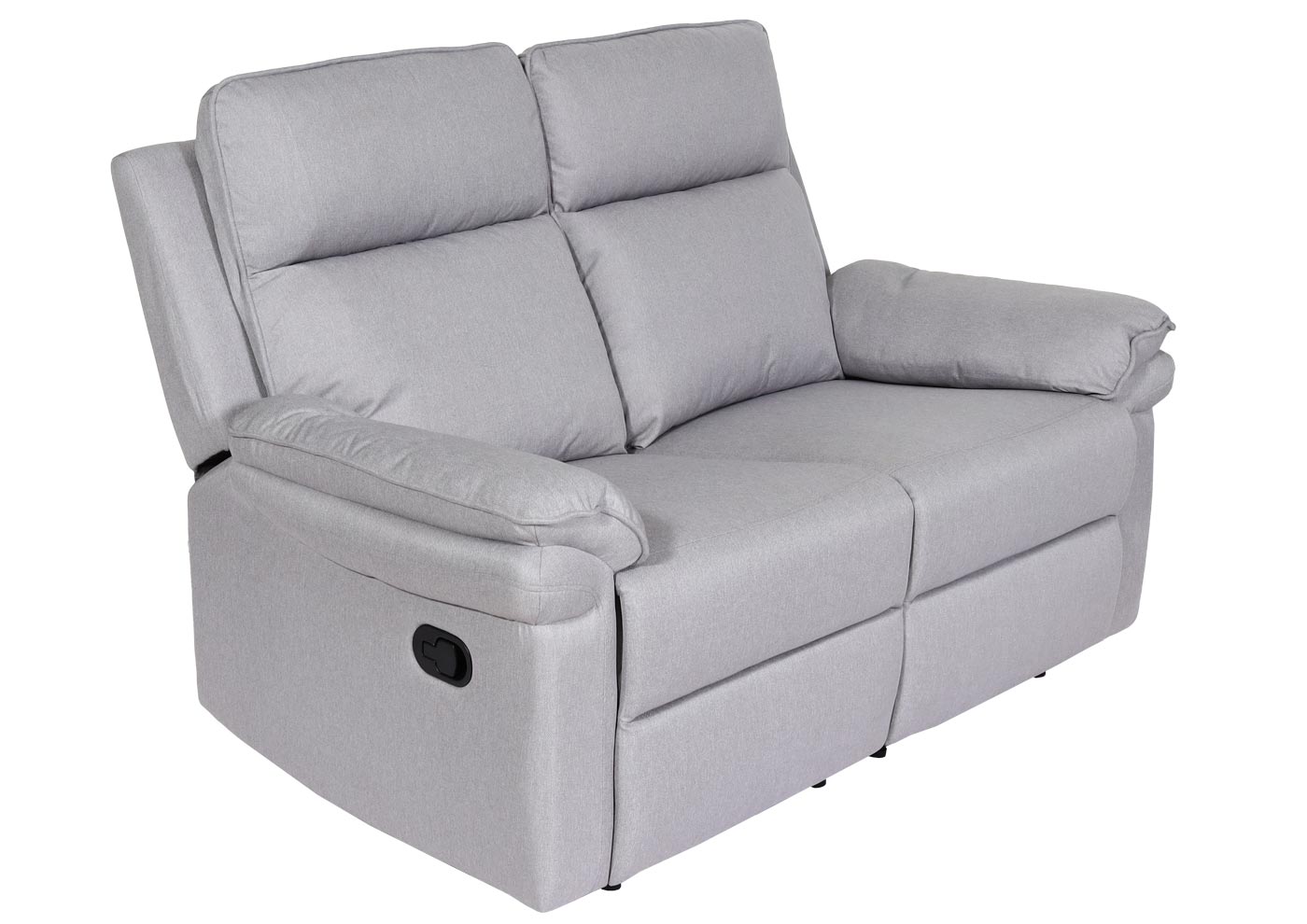 Cosmo Casa - 2-zits Bioscoopstoel - Relaxfauteuil met Armleuningen en No-Sag Vering - Textiel - Lichtgrijs