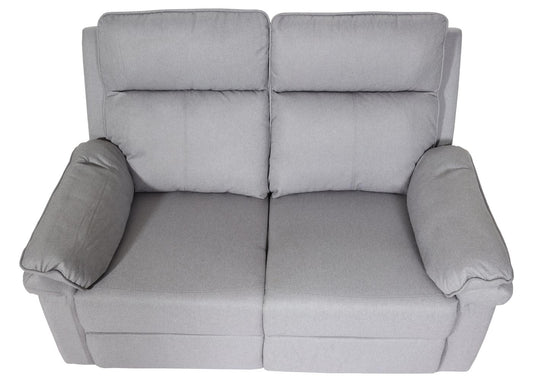 Cosmo Casa - 2-zits Bioscoopstoel - Relaxfauteuil met Armleuningen en No-Sag Vering - Textiel - Lichtgrijs