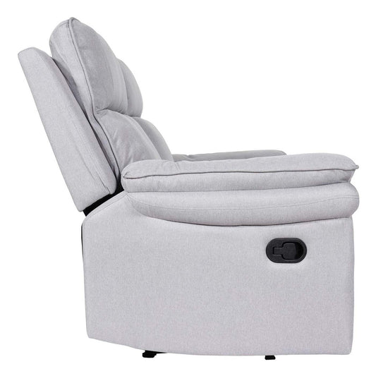 Cosmo Casa - 2-zits Bioscoopstoel - Relaxfauteuil met Armleuningen en No-Sag Vering - Textiel - Lichtgrijs