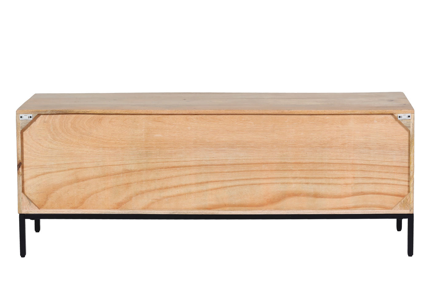 Cosmo Casa - TV Rek - TV Plank - Lowboard - Ladekast - Massief Mangohout - 56x145x43 cm - Natuurlijk