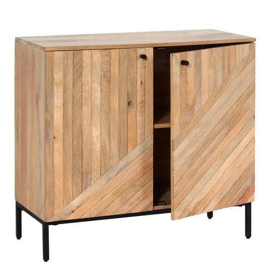 Cosmo Casa - Highboard Kast - Ladekast Dressoir - Mangohout - Natuurkleur