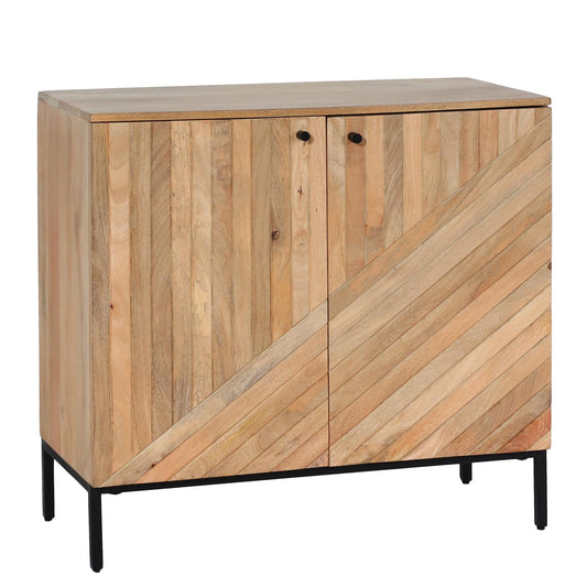 Cosmo Casa - Highboard Kast - Ladekast Dressoir - Mangohout - Natuurkleur