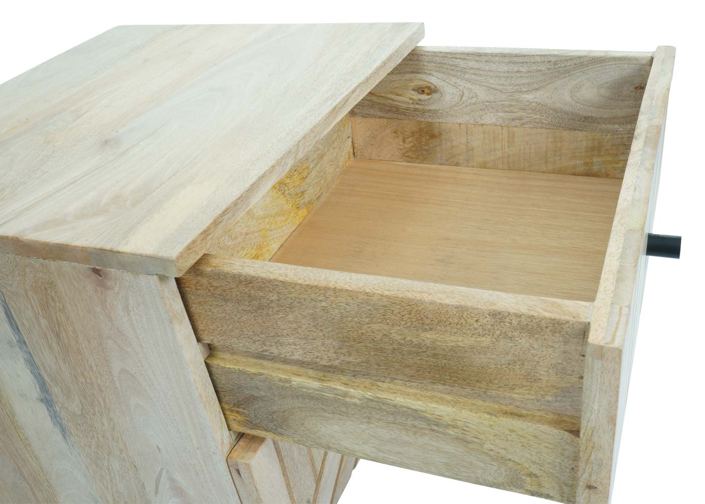 Cosmo Casa - Nachtkastje - Lade - Mangohout - Naturel - 51×45×40 cm