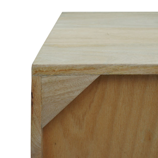Cosmo Casa - Nachtkastje - Lade - Mangohout - Naturel - 51×45×40 cm
