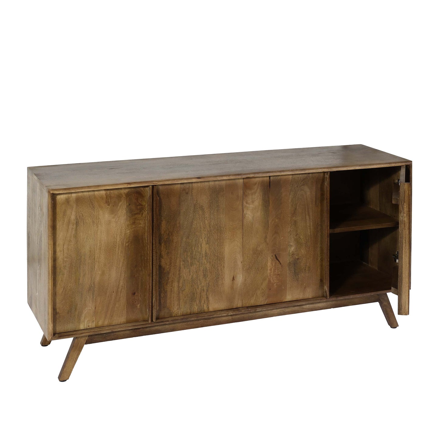 Cosmo Casa - Dressoir - Met vakken - Mangohout - Naturel - 72×146×43 cm