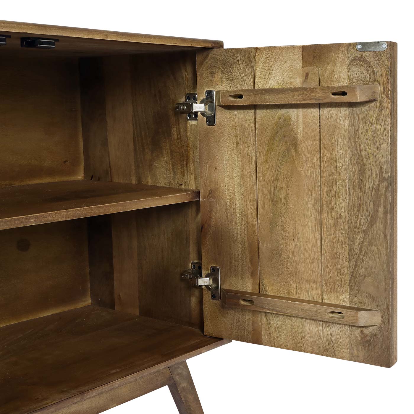 Cosmo Casa - Dressoir - Met vakken - Mangohout - Naturel - 72×146×43 cm