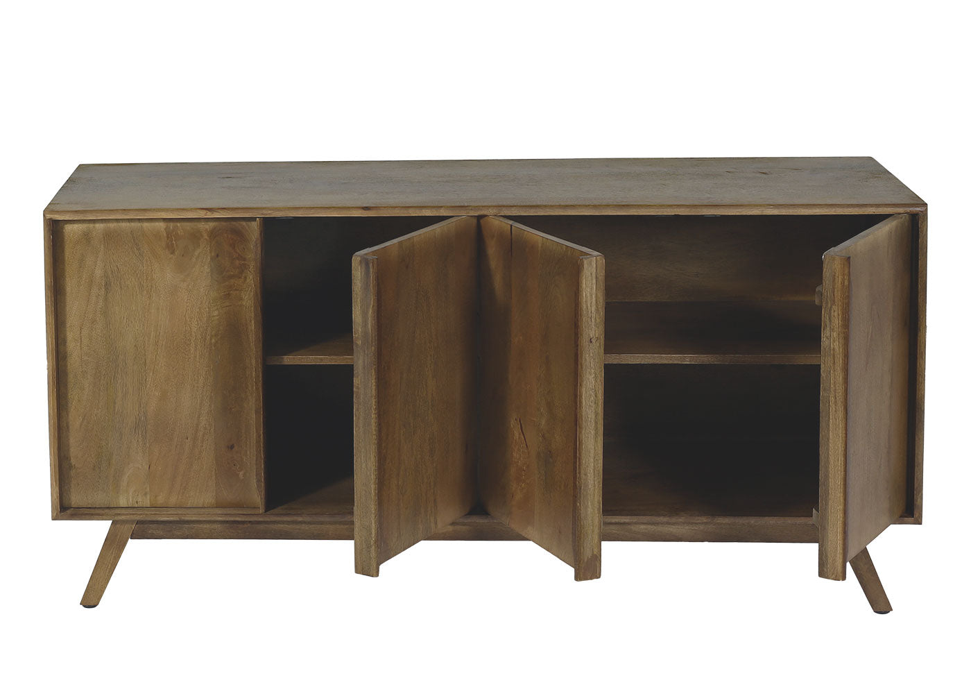 Cosmo Casa - Dressoir - Met vakken - Mangohout - Naturel - 72×146×43 cm