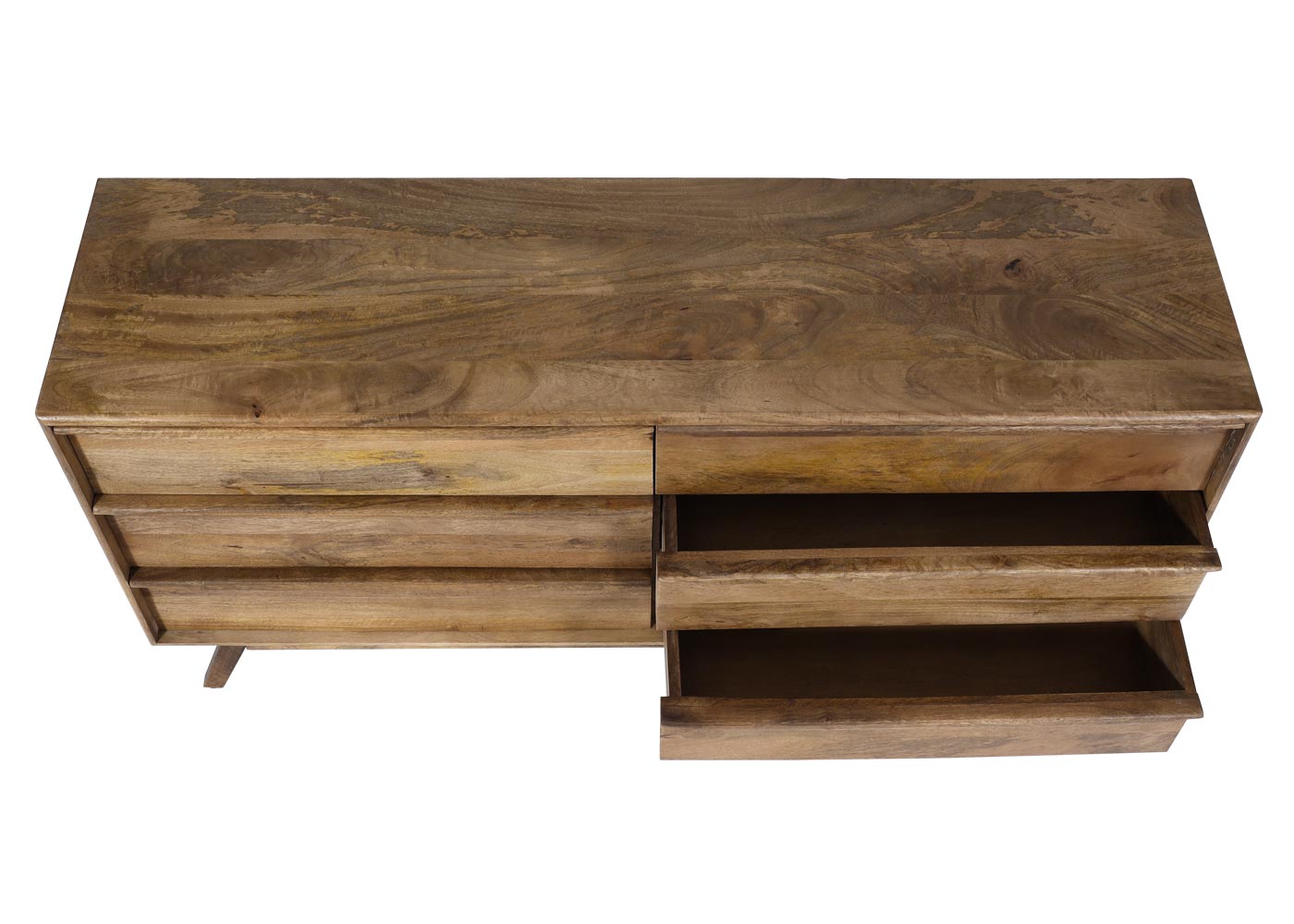 Cosmo Casa - Ladekast - 6 Laden - Massief Mangohout - 72x150x42 cm