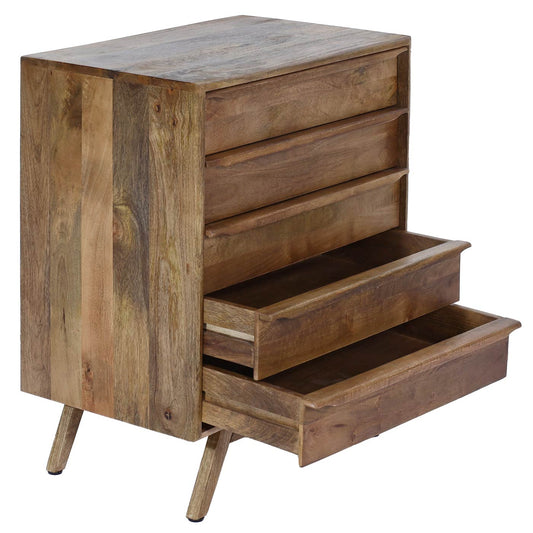 Cosmo Casa - Highboard - Met lades - Mangohout - Naturel - 81×65×43 cm