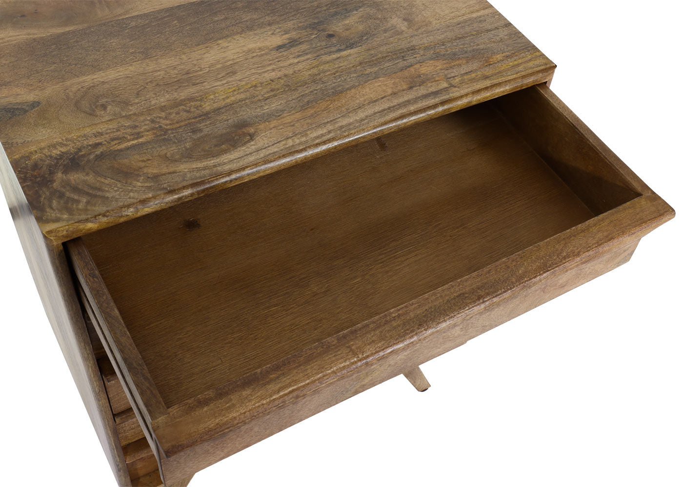 Cosmo Casa - Highboard - Met lades - Mangohout - Naturel - 81×65×43 cm