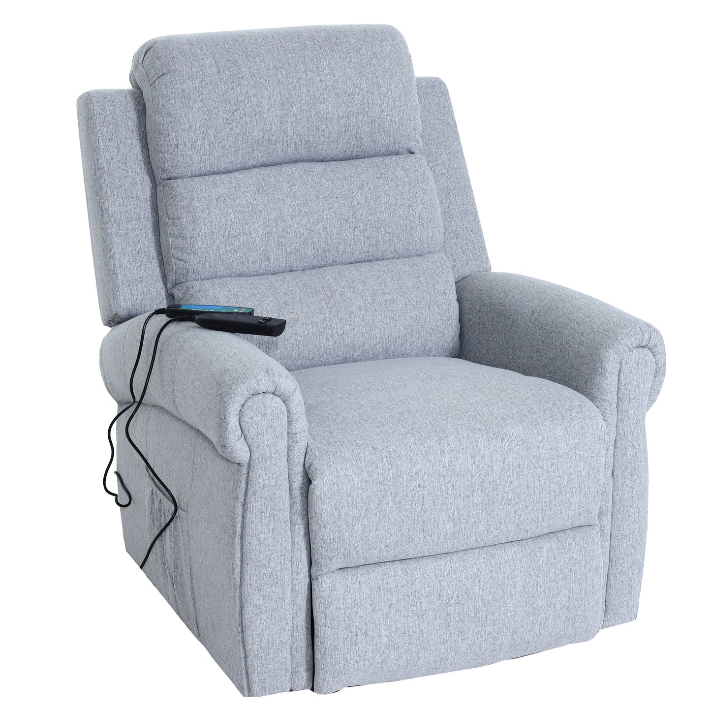 Cosmo Casa - TV-Fauteuil - Reclining - Textiel - Lichtgrijs