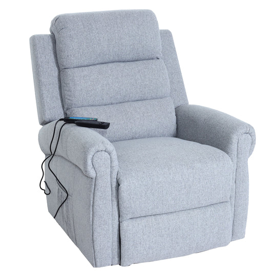 Cosmo Casa - TV-Fauteuil - Reclining - Textiel - Lichtgrijs