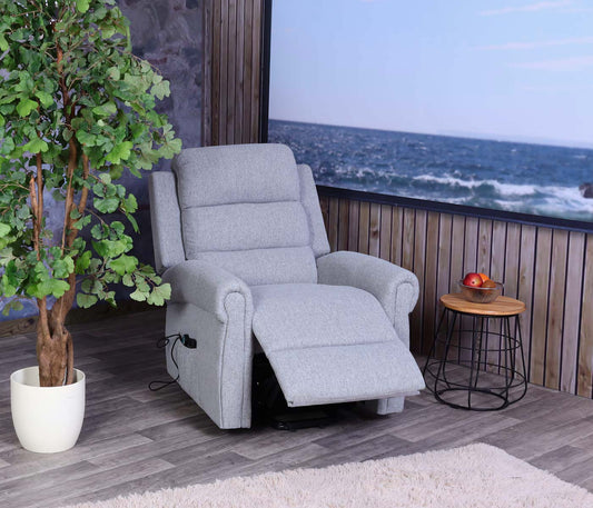 Cosmo Casa - TV-Fauteuil - Reclining - Textiel - Lichtgrijs