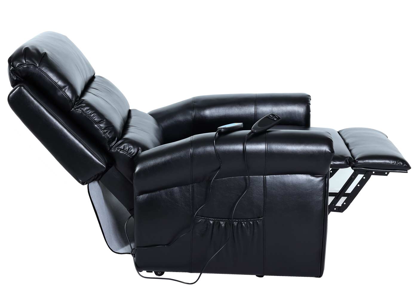 Cosmo Casa - TV-Fauteuil - Reclining - Kunstleer - Zwart