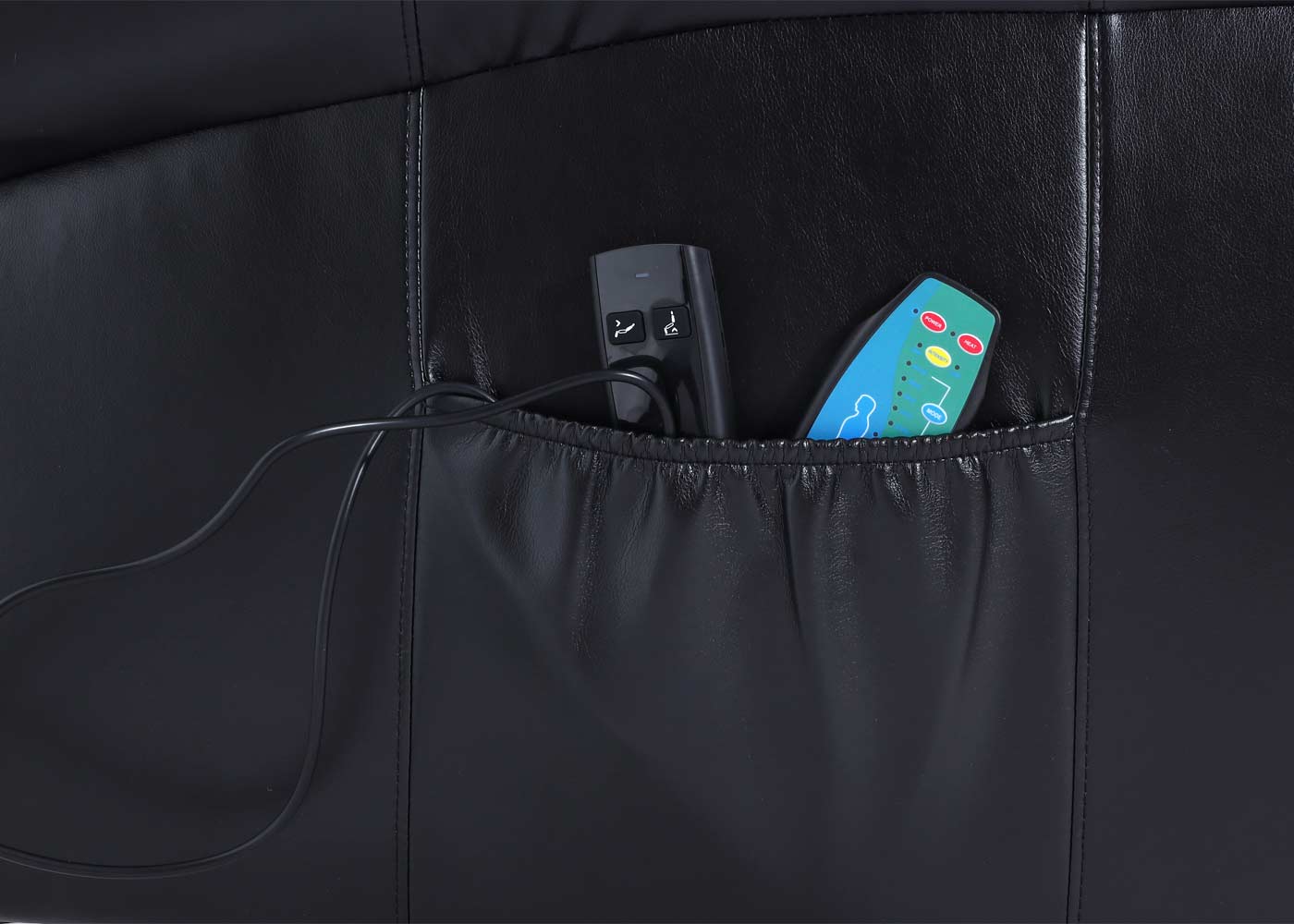 Cosmo Casa - TV-Fauteuil - Reclining - Kunstleer - Zwart