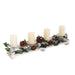 Cosmo Casa - Adventarrangement met Kaarsenhouders - Adventskrans - Kerstdecoratie - Hout - Zilverwit - 18x49x13 cm met Kaarsen