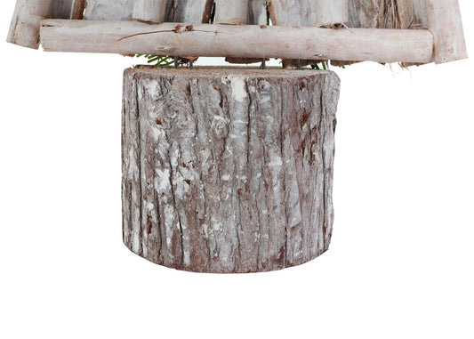 Cosmo Casa - Decoratieve Kerstboom - Kerstboom met Ster Kerstdecoratie - Hout - 57x23x10 cm