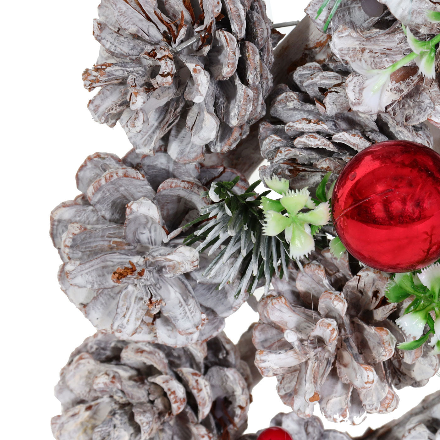 Cosmo Casa - Decoratieve Kerstboom - Kerstdecoratie met Dennenappels - Hout - 60x32x17 cm