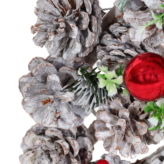 Cosmo Casa - Decoratieve Kerstboom - Kerstdecoratie met Dennenappels - Hout - 60x32x17 cm