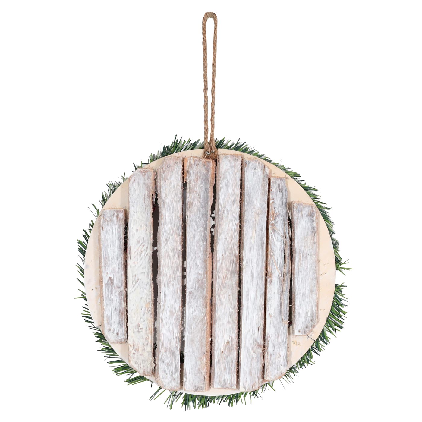 Cosmo Casa - Deurkrans - Decoratieve Kerstkrans met Dennenappels - Hout - Natuurlijke Bruin