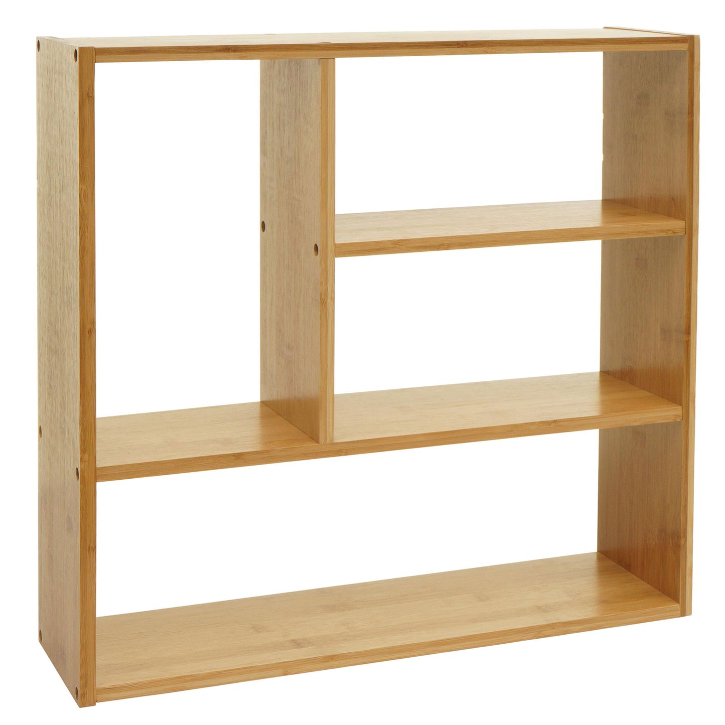 Cosmo Casa - Wandplank - Met vakken - Bamboe - Naturel - 50×50×15 cm