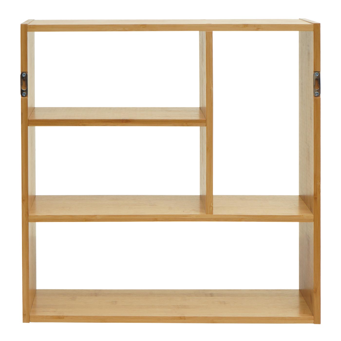 Cosmo Casa - Wandplank - Met vakken - Bamboe - Naturel - 50×50×15 cm