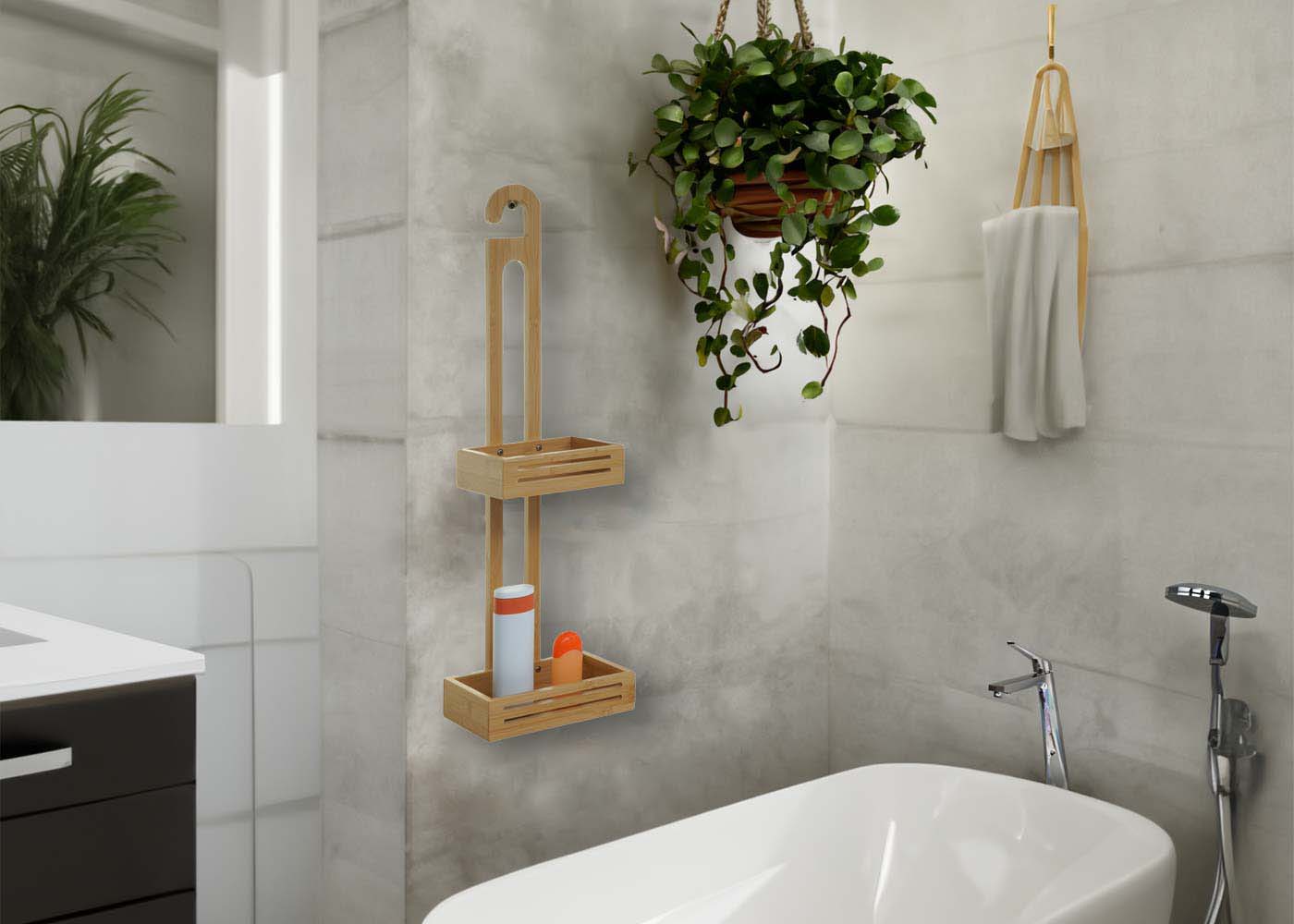 Cosmo Casa - Doucheplank - Organizer - Bamboe - Naturel