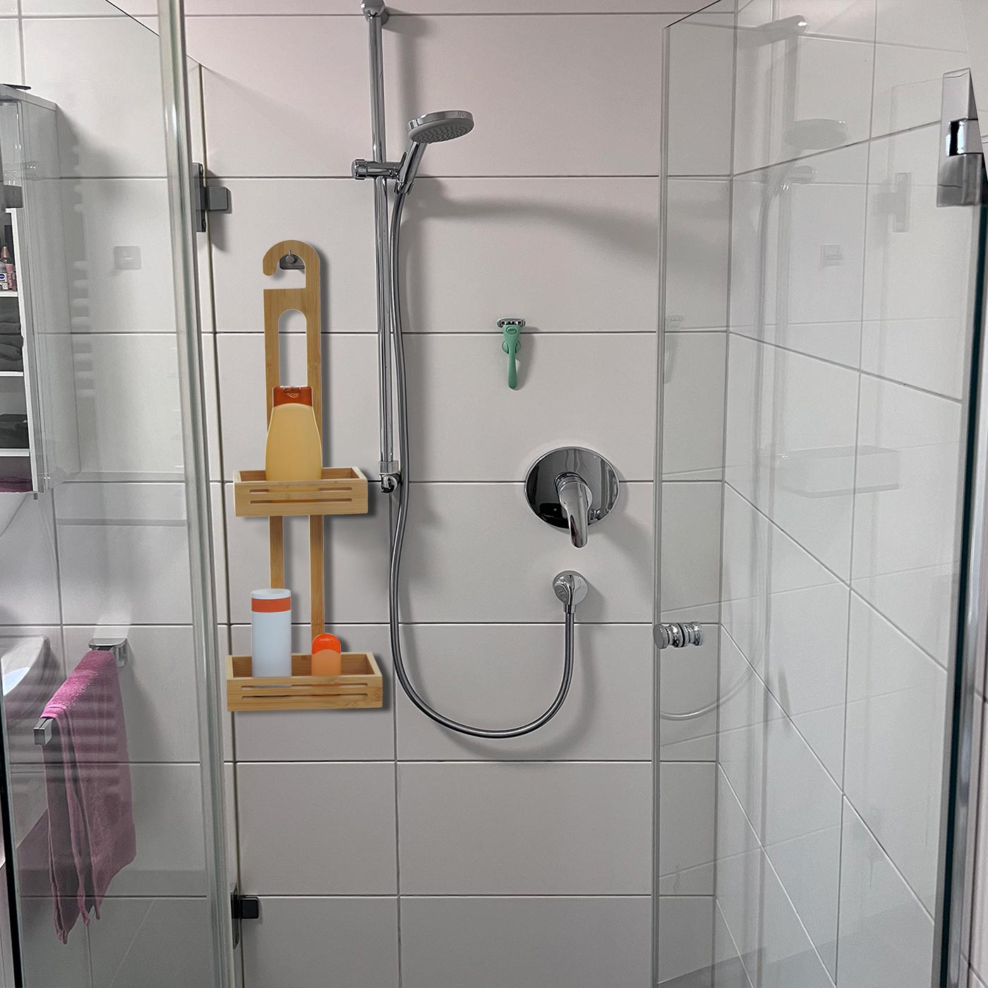 Cosmo Casa - Doucheplank - Organizer - Bamboe - Naturel