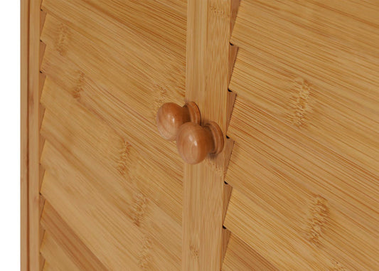 Cosmo Casa - Hoge Kast - Badkamerkast met Planken - Bamboe MDF - 168x64x33cm