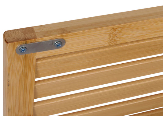 Cosmo Casa - Hoge Kast - Badkamerkast met Planken - Bamboe MDF - 168x64x33cm