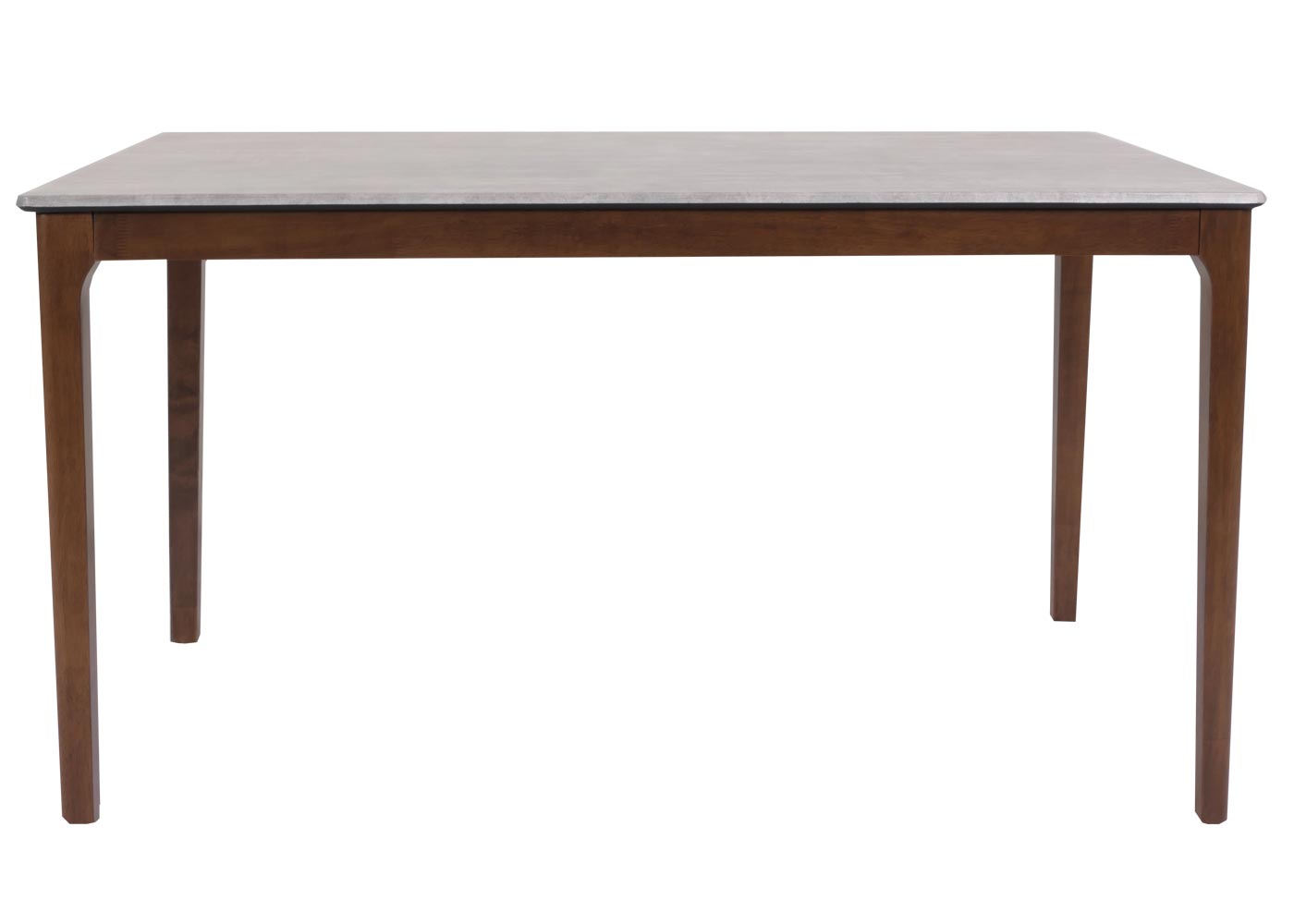 Cosmo Casa - Eetkamertafel - Betonlook met Bruine Poten - Massief Hout en Gelamineerd HDF - 135x80cm