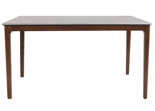 Cosmo Casa - Eetkamertafel - Betonlook met Bruine Poten - Massief Hout en Gelamineerd HDF - 135x80cm