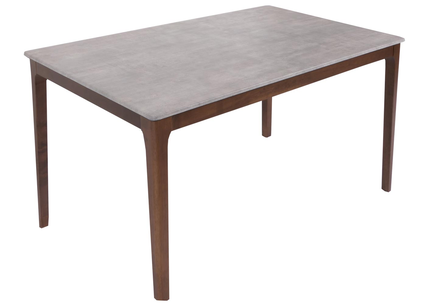 Cosmo Casa - Eetkamertafel - Betonlook met Bruine Poten - Massief Hout en Gelamineerd HDF - 135x80cm