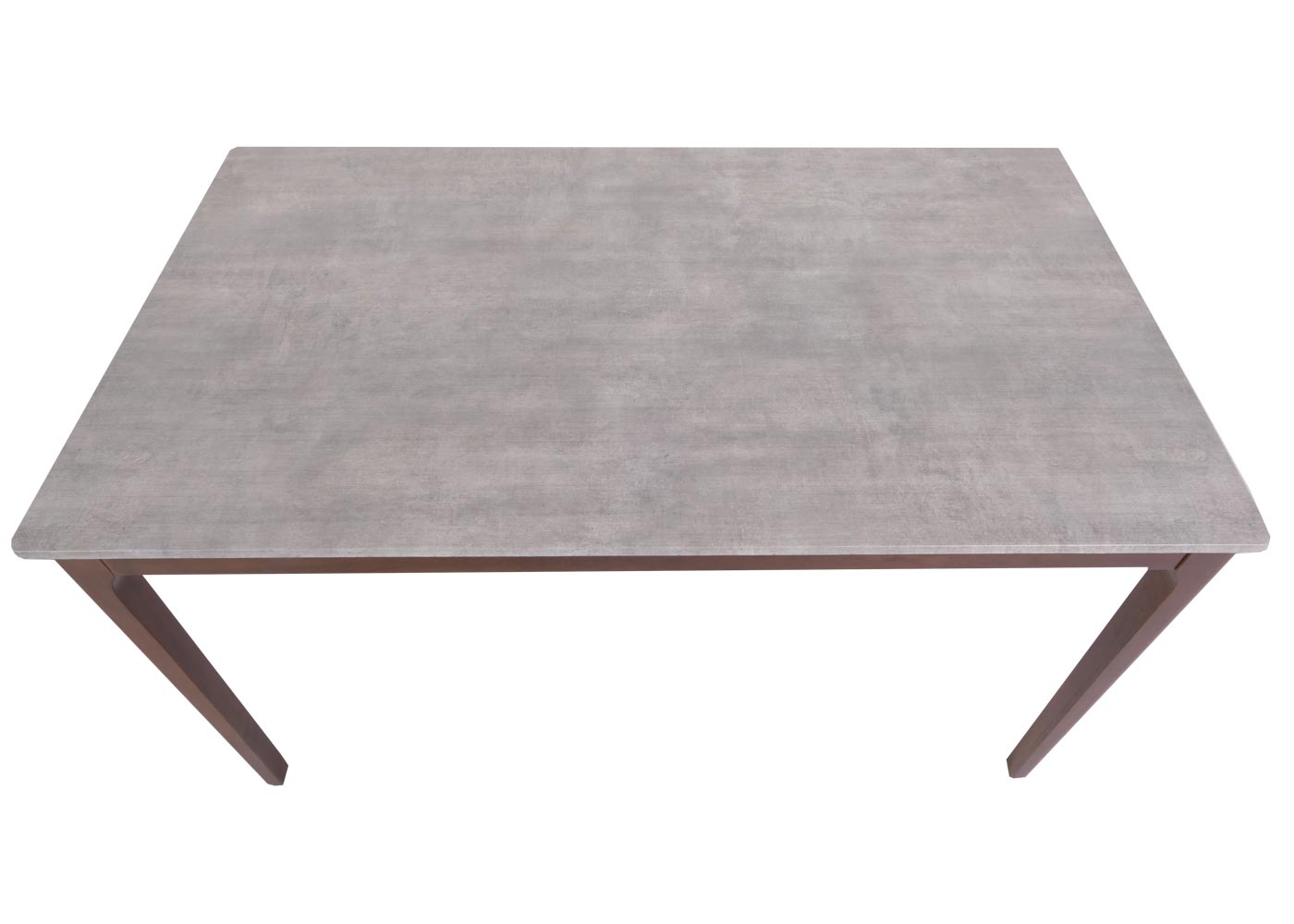 Cosmo Casa - Eetkamertafel - Betonlook met Bruine Poten - Massief Hout en Gelamineerd HDF - 135x80cm