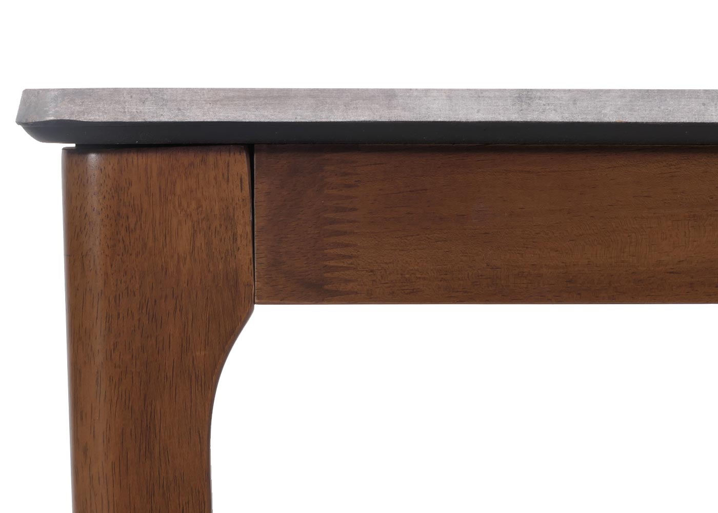 Cosmo Casa - Eetkamertafel - Betonlook met Bruine Poten - Massief Hout en Gelamineerd HDF - 135x80cm