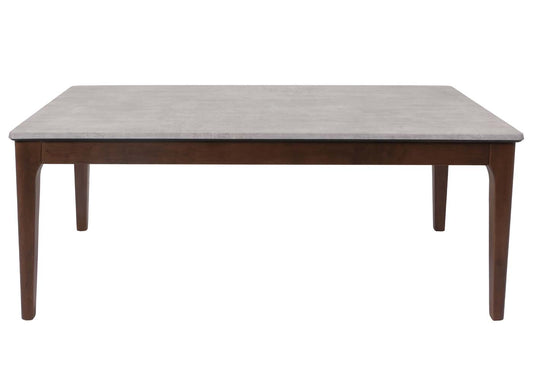 Cosmo Casa - Salontafel - Bruine Poten met Betonlook - Massief Hout en Gelamineerd HDF - 46x120x70cm